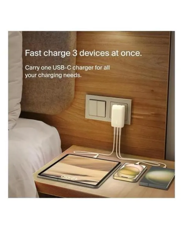 Belkin BoostCharge 3-Port USB-C Wall Charger 67W alternate view 2