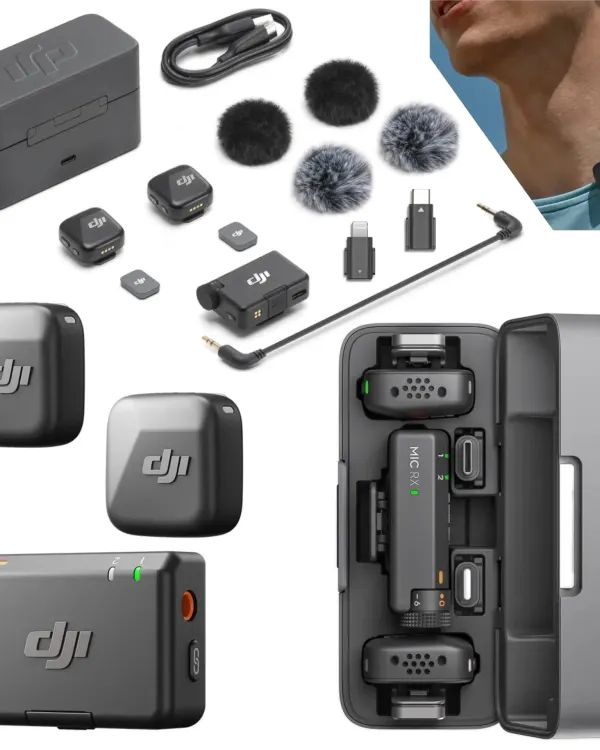 DJI Mic Mini (2 TX + 1 RX + Charging Case) - Compact Wireless Microphone alternate view 2