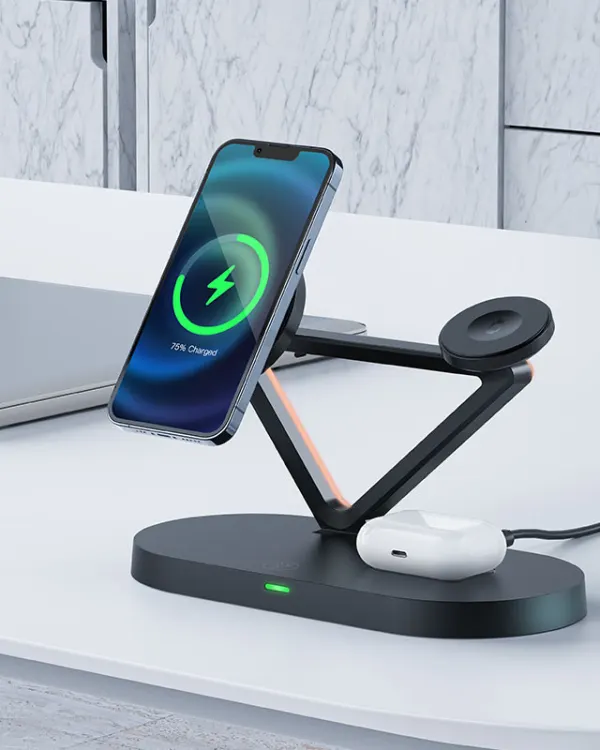 Fast Wireless Charger Desktop Holder E9 3-in-1 alternate view 2