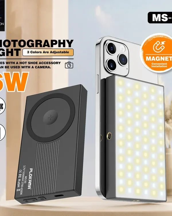 Plokama MS20 Pro RGB LED Magnetic Portable Fill Light