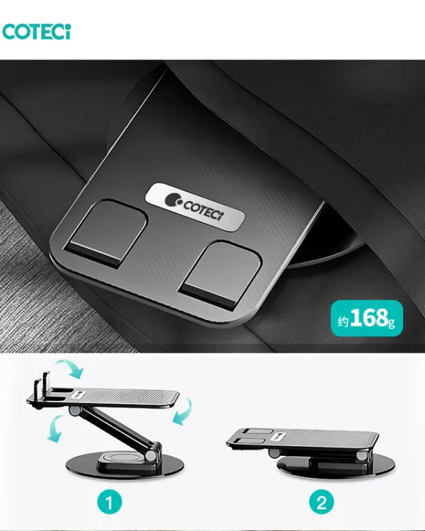 COTECi Carbon Steel Stand Portable Flexible Retractable Folding Flat Support Frame Universal Multi-Functional Mobile Phone alternate view 4
